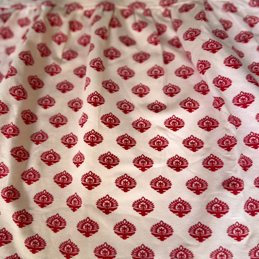Toddler Organic Cotton Summer Dress | 18M, 2T, 3T | Gulabi Bloom in Red & Pink