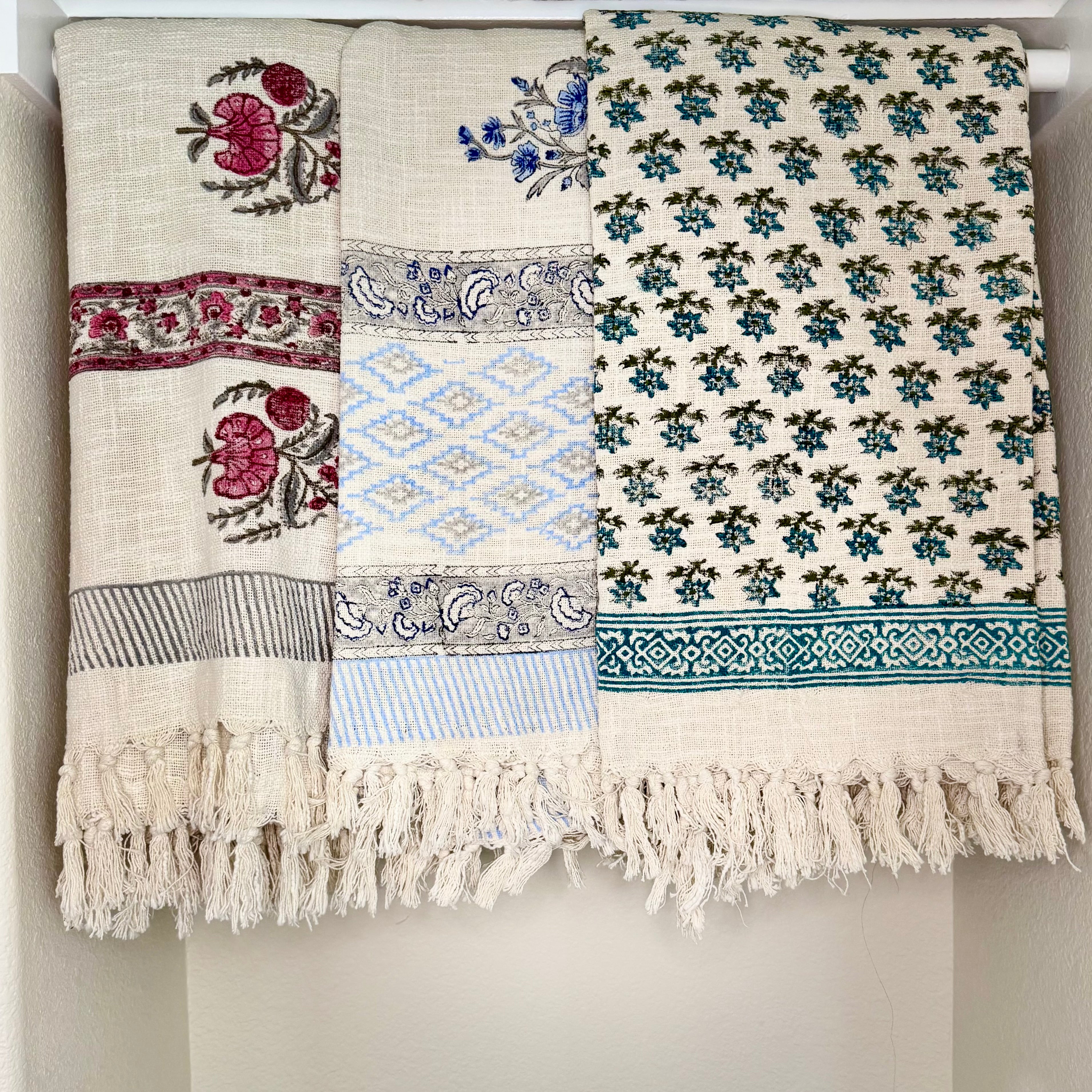 100% Cotton Handblock Printed Decorative Throw Blanket | 50