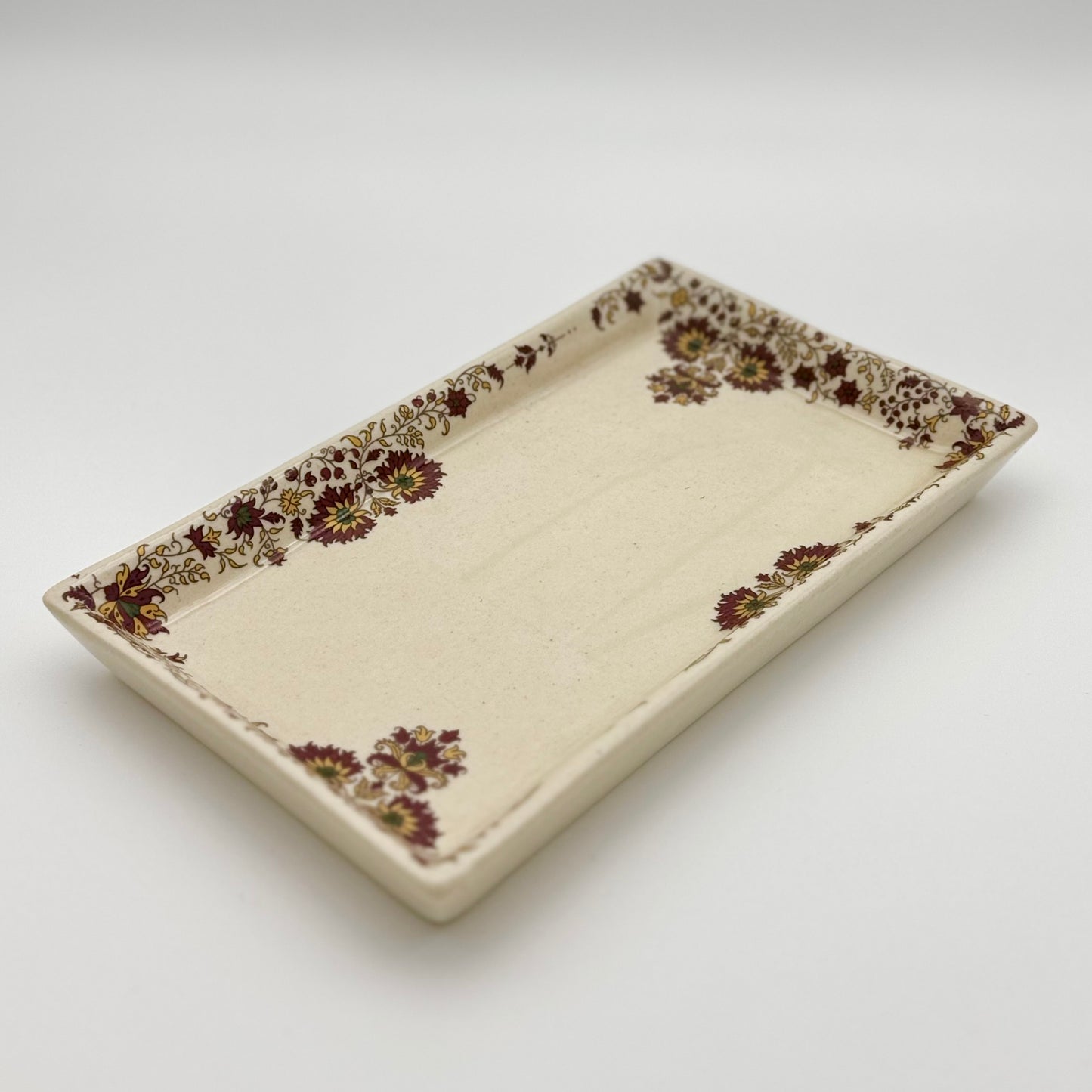 Handcrafted Ceramic Serving Tray | 8x4" Kulhad Platter | Microwave-Safe Chai Mug Tray in Gift Box